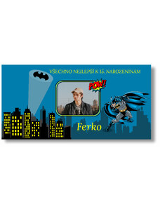 Personal Narozeninový banner s fotkou - Batman