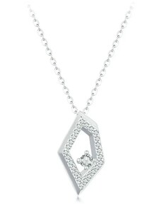 GRACE Silver Jewellery Stříbrný náhrdelník Irene - stříbro 925/1000, zirkon