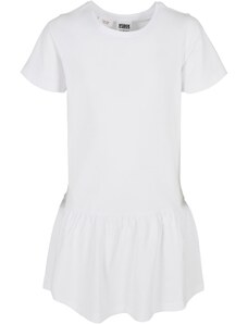 Urban Classics Kids Dívčí šaty Valance Tričko bílé