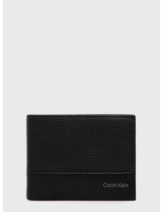 Kožená peněženka Calvin Klein černá barva, K50K509180