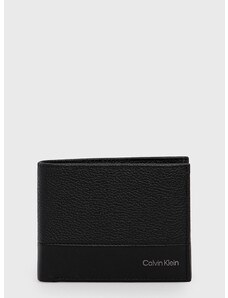 Kožená peněženka Calvin Klein černá barva, K50K509179