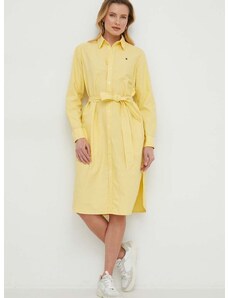 Bavlněné šaty Polo Ralph Lauren žlutá barva, mini, 211928808
