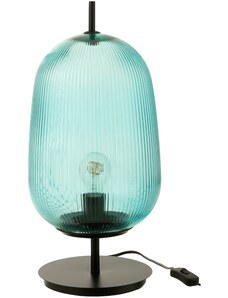 Modrá skleněná stolní lampa J-line Palme