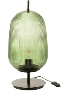 Zelená skleněná stolní lampa J-line Palme
