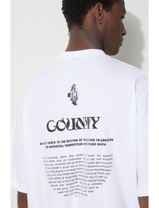 Bavlněné tričko Marcelo Burlon County Manifesto bílá barva, s potiskem, CMAA054S24JER0080110