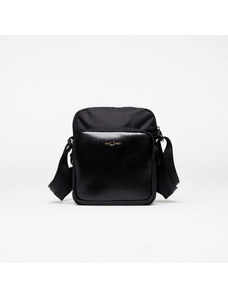 FRED PERRY Nylon Twill Leather Side Bag Black/ Gold