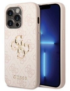 Originální kryt GUESS 4G Big Metal Logo GUHCP15L4GMGPI for Apple iPhone 15 Pro różowy