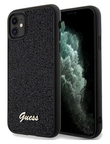 Originální kryt GUESS Disco Metal Script hardcase GUHCN61PMSDGSK for Apple iPhone 11/ Xr , barva černá