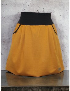 ŠatySukně Hořčicově žlutá balonová sukně KATY, sklady, kapsy