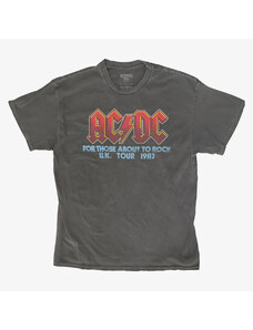 Pánské tričko Merch Revival Tee - AC/DC Classic Logo UK Tour Unisex T-Shirt Black