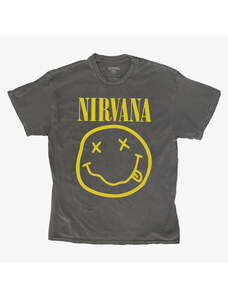 Pánské tričko Merch Revival Tee - Nirvana Classic Face Logo Unisex T-Shirt Black