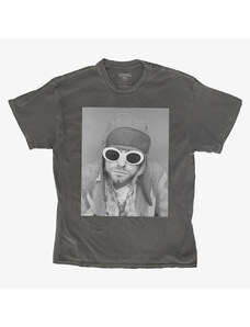 Pánské tričko Merch Revival Tee - Kurt Cobain Sunglasses Portrait Unisex T-Shirt Black