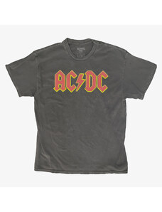Pánské tričko Merch Revival Tee - AC/DC Yellow Glow Logo Unisex T-Shirt Black
