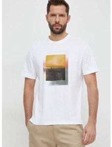 Bavlněné tričko Calvin Klein bílá barva, s potiskem, K10K112394