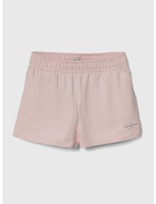 Dětské bavlněné šortky Pepe Jeans NERISSA růžová barva, hladké
