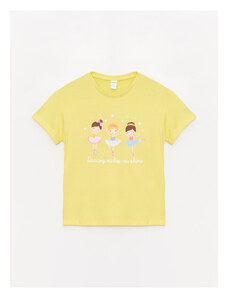 LC Waikiki Crew Neck Printed Short Sleeve Baby Girl T-Shirt