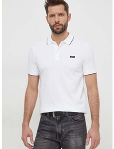 Polo tričko Calvin Klein bílá barva