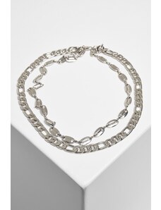 Urban Classics Accessoires Vrstvený náhrdelník - stříbrné barvy