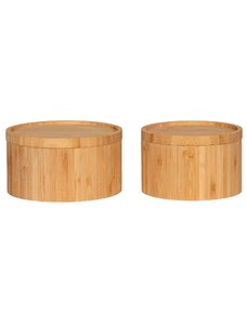 Nordic Living Set dvou bambusových dóz Candimala 13/15 cm