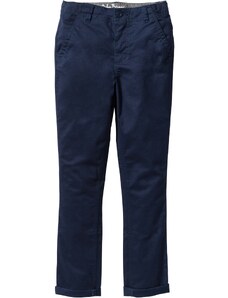 bonprix Chino kalhoty pro chlapce, Slim Fit Modrá