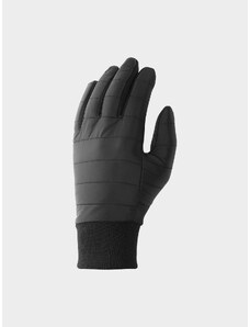 4F Pletené rukavičky Touch Screen unisex - černé