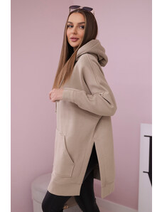 Fashionweek Dámská zateplená mikina s kapucí a předními kapsami K9319