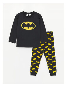 LC Waikiki Crew Neck Long Sleeve Batman Printed Baby Boy Pajamas Set