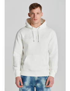 MIKINA GANT EMBOSSED SWEAT HOODIE bílá S