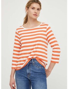 Tričko s dlouhým rukávem Marc O'Polo oranžová barva