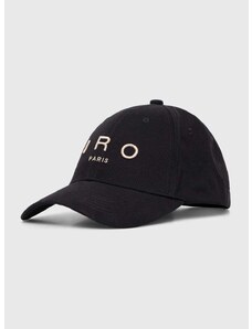 Bavlněná baseballová čepice IRO černá barva, s aplikací