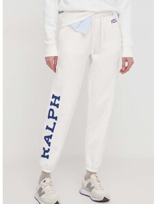 Tepláky Polo Ralph Lauren béžová barva, melanžové, 211924252