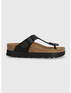 Žabky Birkenstock X PAPILLIO Gizeh Platform Flex dámské, černá barva, na platformě, 1027367