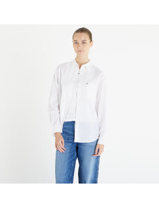 Tommy Hilfiger Dámská košile Tommy Jeans Solid Linen Blend Shirt White