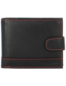 Pánská kožená peněženka na šířku Bellugio Judien, černo/červená