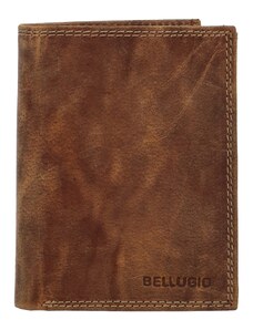 Pánská kožená peněženka na výšku Bellugio Malcomi, světle hnědá