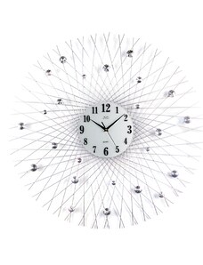 SkloBižuterie-H Nástěnné hodiny evolventa stříbrné