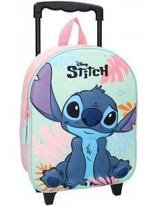 Vadobag Dětský cestovní 3D batoh na kolečkách / trolley Lilo & Stitch - 9L