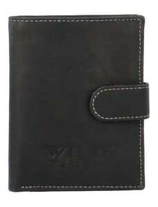 WILD collection Pánská kožená peněženka černá - Wild Tiger Jonah černá