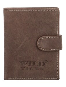 Wild Tiger Pánská kožená peněženka na výšku Wild Daniells, tmavě hnědá