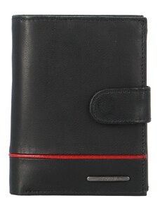 Pánská kožená peněženka na výšku Vimax Sorento, černo/červená