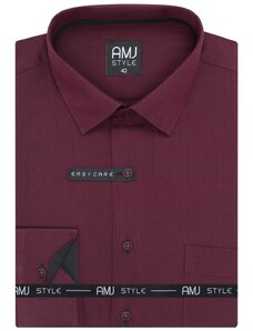 Pánská košile AMJ Comfort fit bordó VDR1347