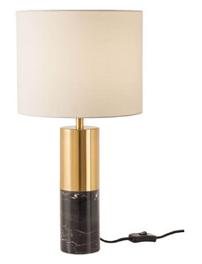 Světla a lustry REDO GROUP Černozlatá stolní lampa do ložnice APUA