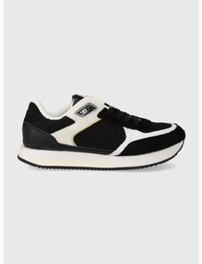 Sneakers boty Tommy Hilfiger ESSENTIAL ELEVATED RUNNER černá barva, FW0FW07700