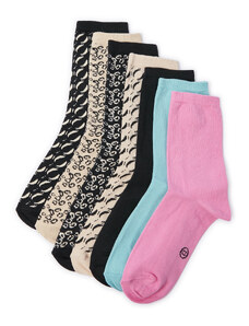 Orsay Súprava siedmich párov dámskych ponožiek v béžovej a čiernej farbe - Dámské