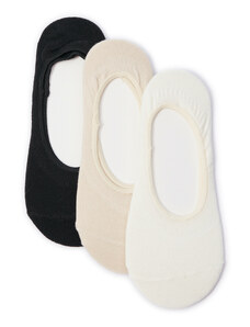 Orsay Sada tří párů dámských ponožek v krémové, béžové a černé barvě - Dámské
