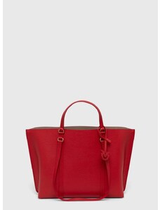 Kožená kabelka Pinko červená barva, 102832.A1LF