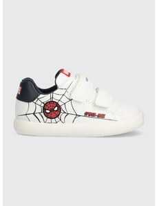 Dětské sneakers boty Geox x Marvel, Spider-Man bílá barva