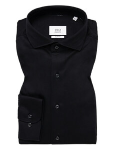 Košile Eterna Slim Fit "Uni Jersey" Soft tailoring černá 2159_39YS82