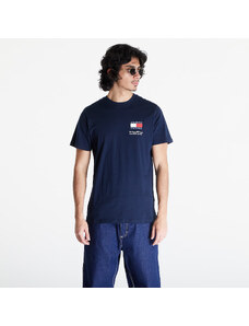 Tommy Hilfiger Pánské tričko Tommy Jeans Slim Essential Flag Short Sleeve Tee Dark Night Navy