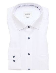 ETERNA Modern Fit bílá strukturovaná košile pánská Non Iron
